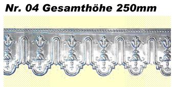 Zierblende Nr. 04, Gesamthöhe 250 mm