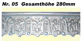 Zierblende Nr. 05, Gesamthöhe 280 mm