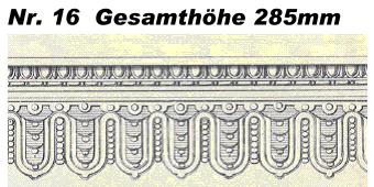 Zierblende Nr. 16, Gesamthöhe 285 mm